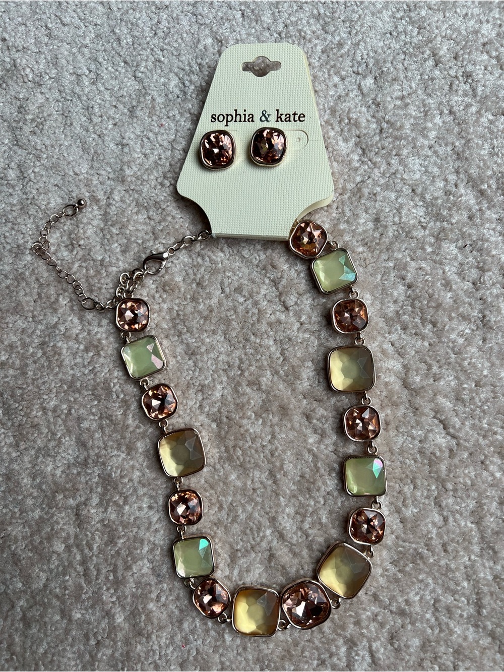 Pink and Iridescent Statement Necklace